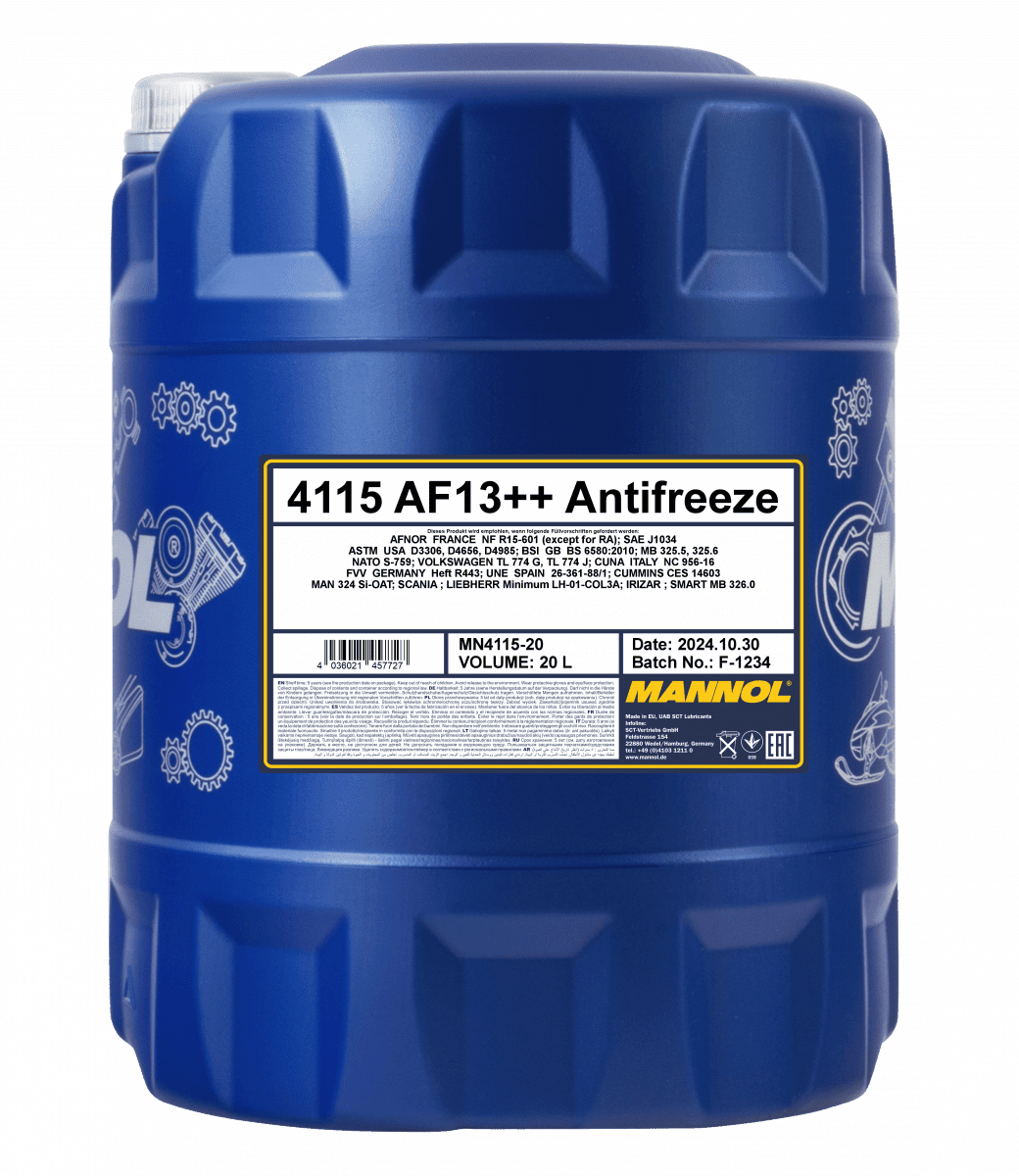 Антифриз-концентрат MANNOL Antifreeze AF13++ HIGH-PERFORMANCE, 20л (MN4115-20)